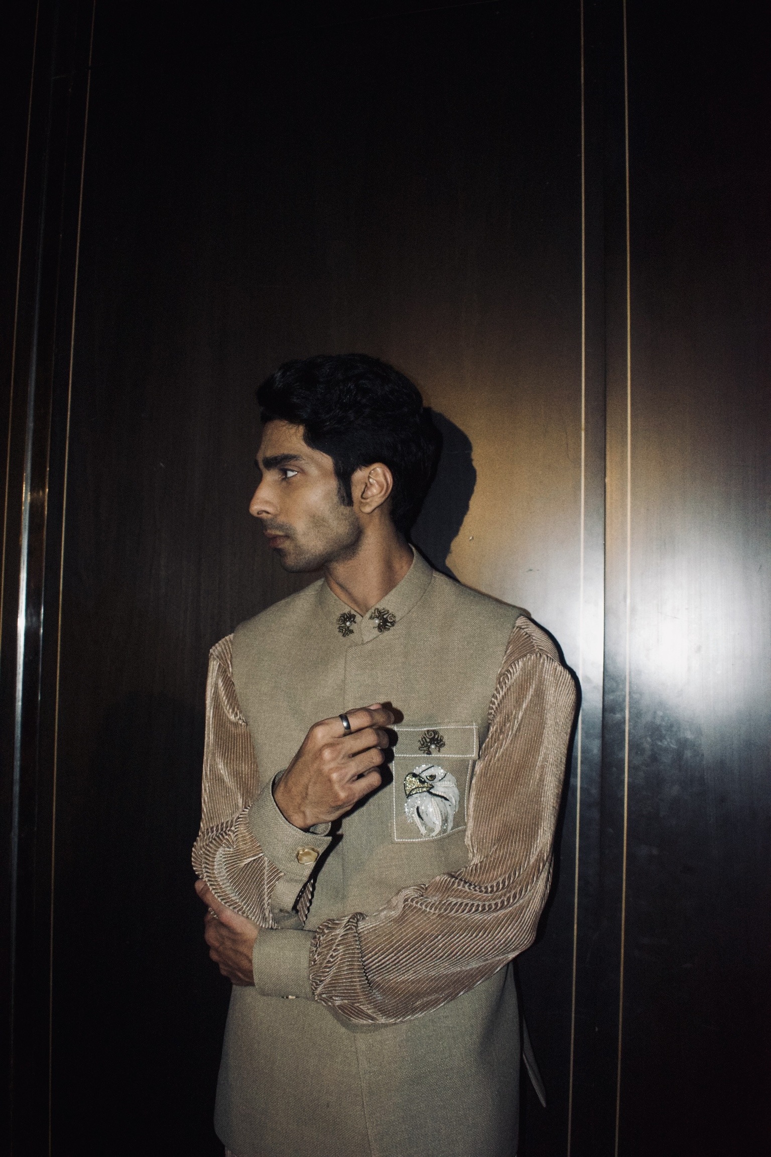 Hemp eagle nehru jacket set - Image 4