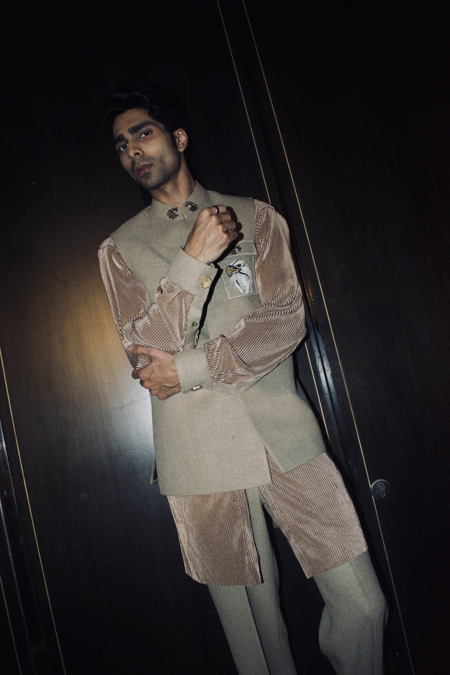 Hemp eagle nehru jacket set - Image 3