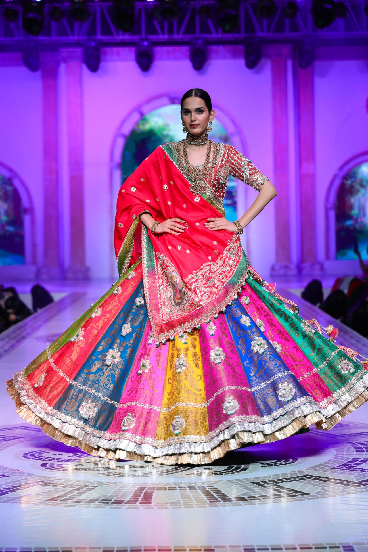 The Satrangi Lehenga
