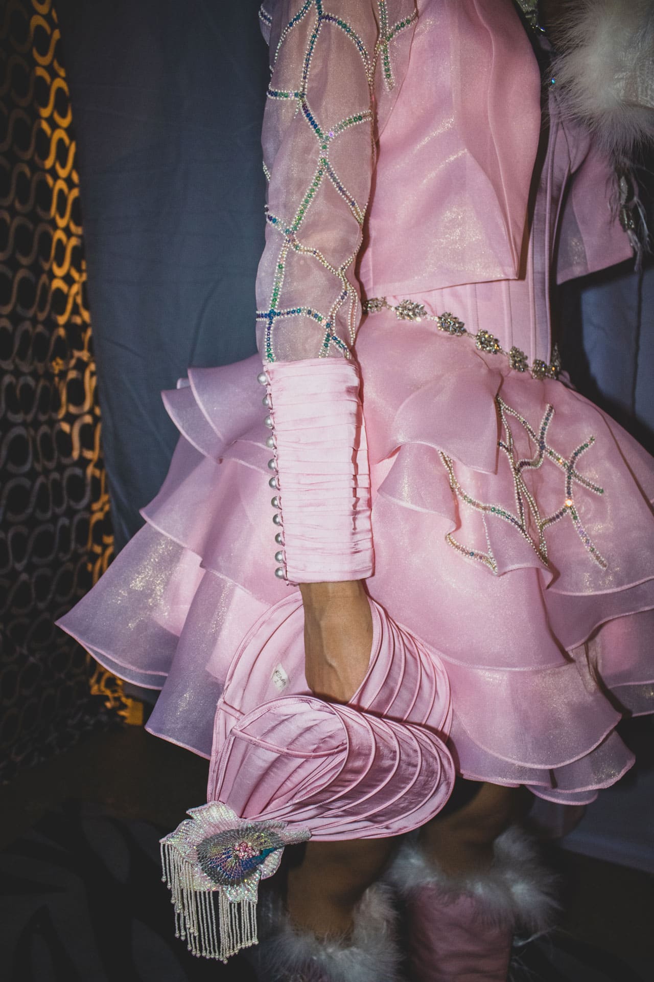 Rosé Pink Corset Dress Ensemble - Image 2